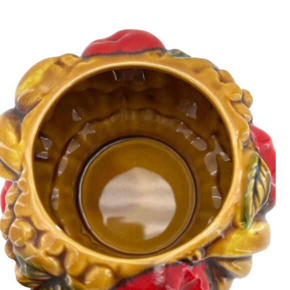 Vintage Ceramic Fruit Basket Cookie Jar Unique Kitchen Decor Collectible Storage - Picture 6 of 12